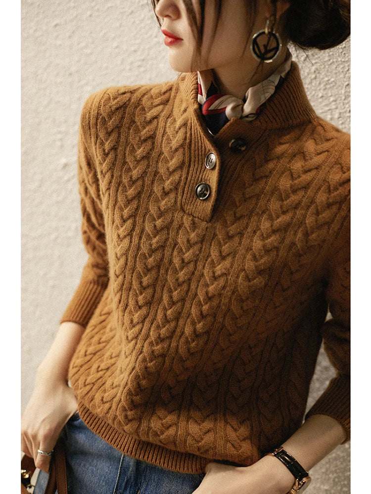 Ardenno – Maglione in Cashmere con Bottoni.