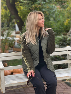 MORFA®️ - Giacca Patchwork in maglia da donna