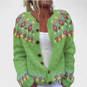 Barth - Cardigan a maglia larga con fantasia chic
