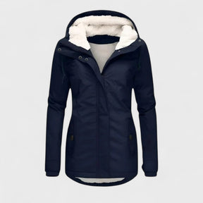 AlpiTech™ – Giacca Termica & Impermeabile da Donna con Cappuccio in Sherpa