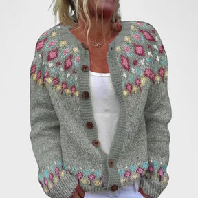 Barth - Cardigan a maglia larga con fantasia chic