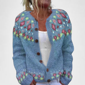Barth - Cardigan a maglia larga con fantasia chic