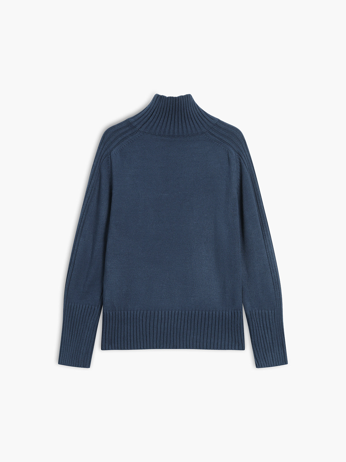 Bianca – Maglione a collo alto in maglia tinta unita