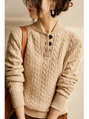 Ardenno – Maglione in Cashmere con Bottoni.