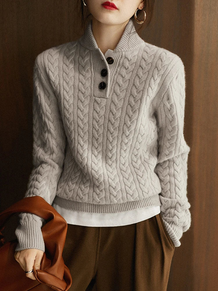 Ardenno – Maglione in Cashmere con Bottoni.