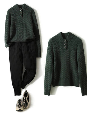 Ardenno – Maglione in Cashmere con Bottoni.