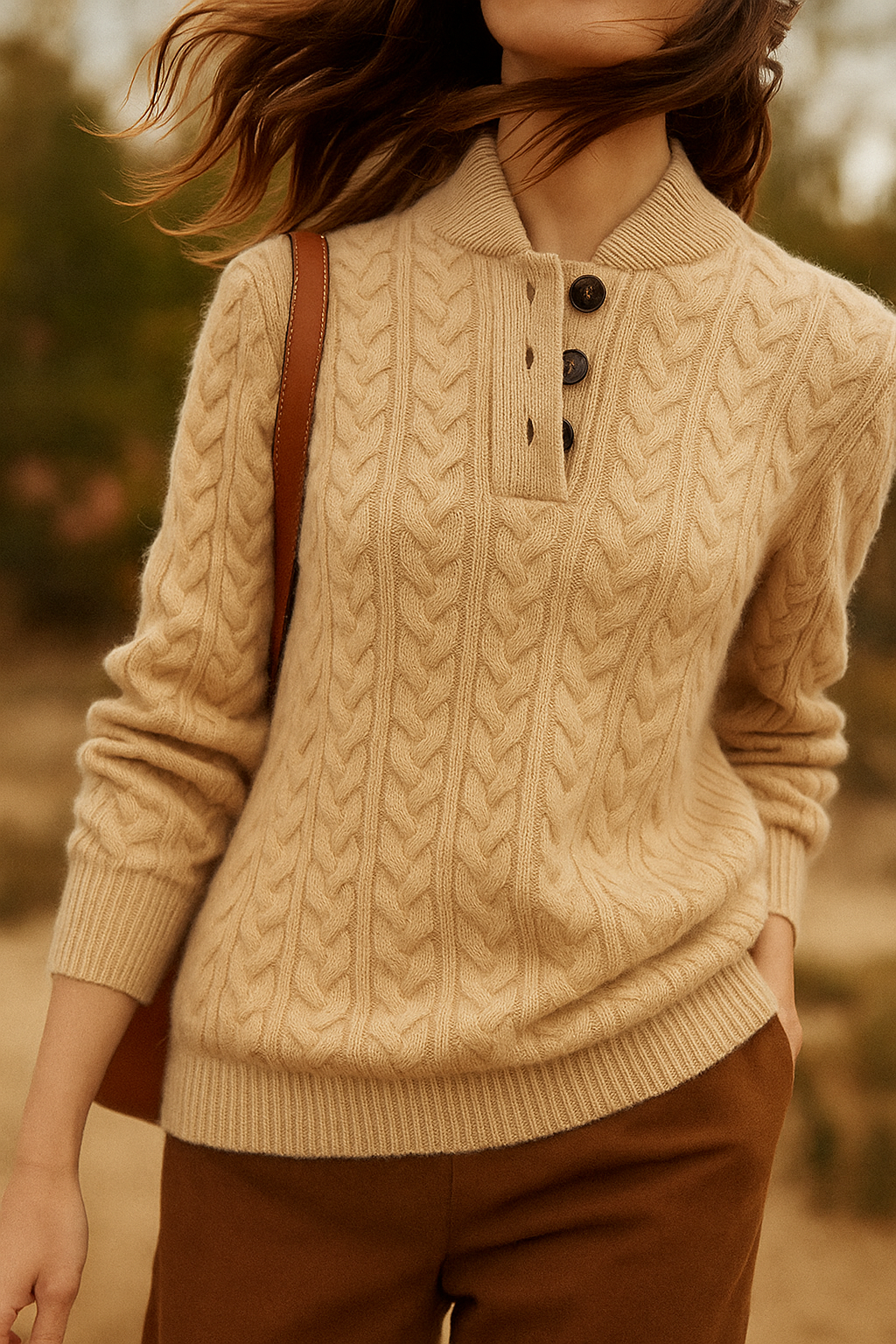 Ardenno – Maglione in Cashmere con Bottoni.