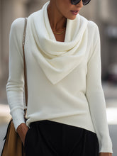Ondina – Maglia elegante con collo morbido drappeggiato