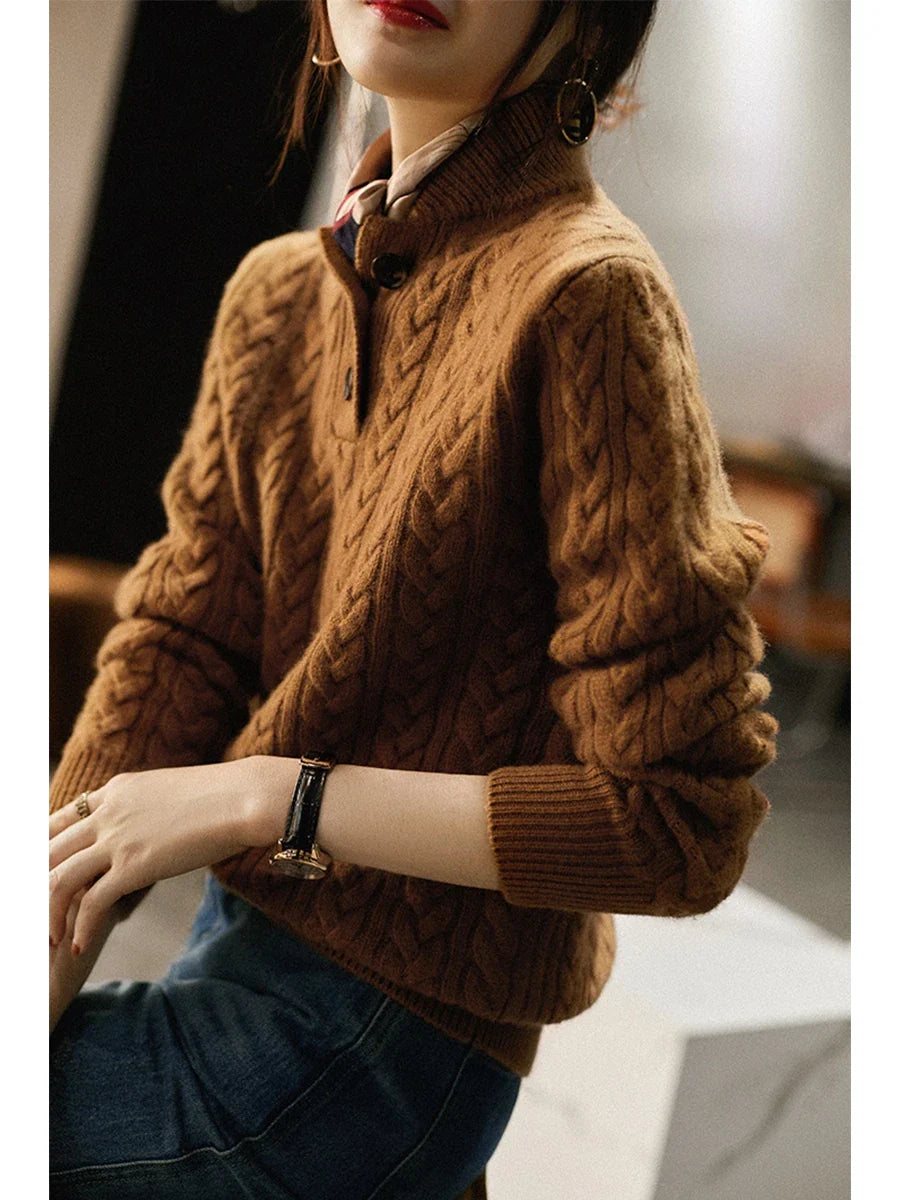Ardenno – Maglione in Cashmere con Bottoni.