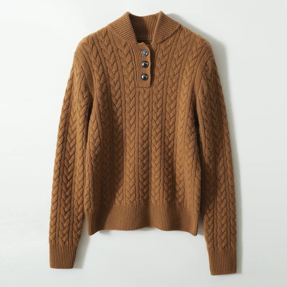 Ardenno – Maglione in Cashmere con Bottoni.